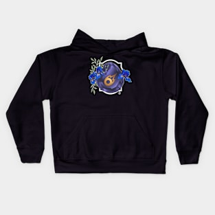 Black Mage from FF14 Job Crystal with Flowers T-Shirt Kids Hoodie